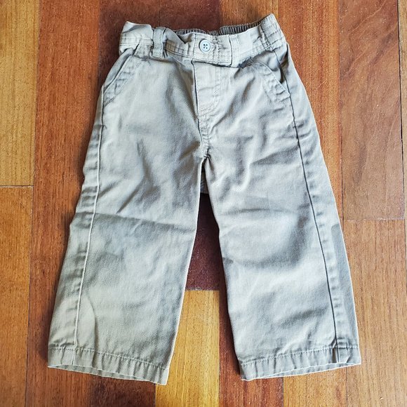 Cherokee Tan Elastic Waist Pants Size 18 Months - Picture 1 of 6